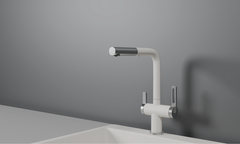 Смеситель для кухни Granula 8170, АРКТИК (БЕЛЫЙ) белый